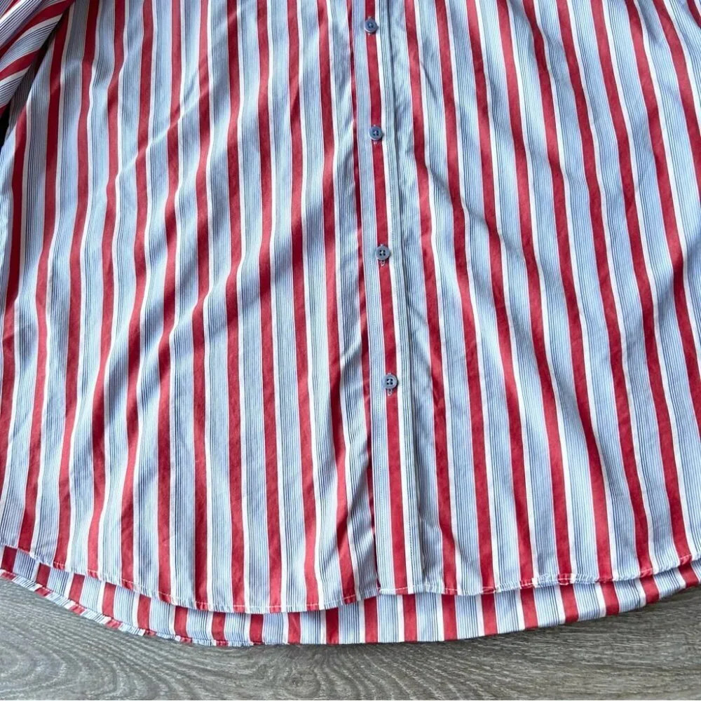 Report Collection Striped Pattern Paisley Pattern Cuffs Button Down Shirt - Picture 11 of 16